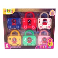 Kids Toys Lock Car Toy Squid Game Character - Toy Car Set Squid