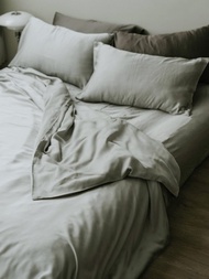 100% TENCEL天絲床包四件組 － 沏霧灰(60支)_(設計館特價)