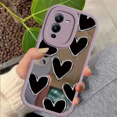 Luxury Makeup Mirror Case For Vivo V25E V25 Pro V27 V72E Shockproof Cover For Vivo V23 V23E V27 V27E