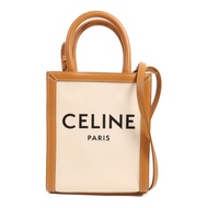 CELINE 帆布Mini Vertical Cabas金扣手挽肩背兩用袋