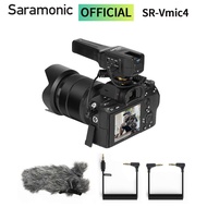 Saramonic Vmic4 On-Camera Condenser Shot ไมโครโฟนสำหรับ PC Artphone กล้อง DSLR บันทึก Journali สตรีม