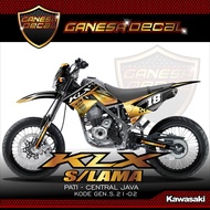 Decal Sticker Decal Sticker Kawasaki KLX 150 S / L Fullbody Custom Design Trail Supermoto Code Ganes