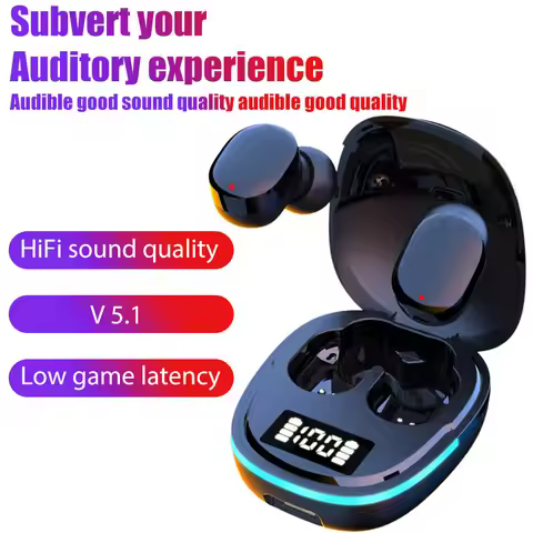 G9S TWS Wireless Headphones LED Display Earbuds Fone Bluetooth 5.1 Headset Noise Reduction Touch Con