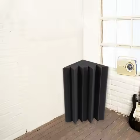 Y39A-32 Pack Of Black Soundproofing Insulation Bass Trap Acoustic Wall Foam Padding Studio Foam Tile