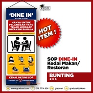 SOP Restoran dan kedai makan, Bunting SOP Kedai makan, Dine In