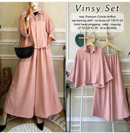 Setelan kulot terbaru 2021/vinsy set/Baju Muslim Style Cewe Simpel/Modern Blus Style Hijab