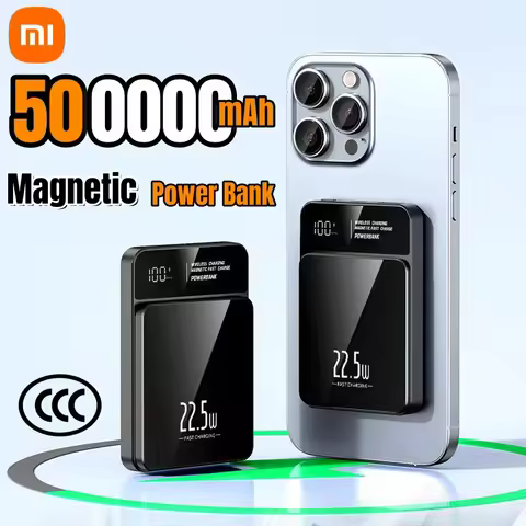 Xiaomi PD 22.5W Fast Charging Power Bank 500000mAh 15W Magsafe Wireless Charger for iPhone 16 Samsun