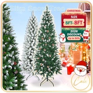 2026 Christmas Tree Slim With Snow Pinecone 5/6/7/8FT Xmas Tree Christmas Decorations For Home