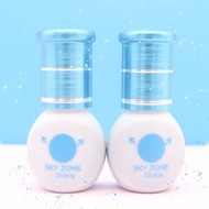 2 Pack Sky Zone Eyelash Extension Glue 5ml, Professional Black Bonding Adhesive for Long Lasting Eye