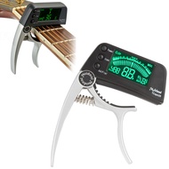 High Sensitivity 2-in-1 Guitar Capo Tuner with LED Display, 0.5-Cent Accuracy