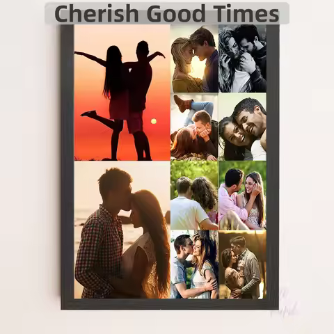 Personalized wooden photo frames, custom photo frame ornaments, simple holiday gifts indoors, commem
