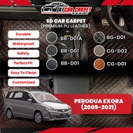 Proton Exora ( 2009 - 2023 ) Car Vip 6D Car Carpet PU Leather Car Mat Floor Mat Carmat Karpet Kereta