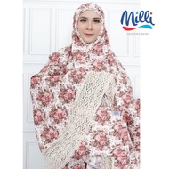 HITAM Mukena AZALEA MILLY BLACK FLOWER MOTIF