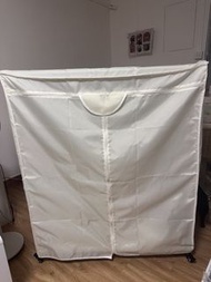 可移動簡易衣櫃連防塵套 儲物櫃 簡約設計 （高123cm 長100cm 寬40cm）