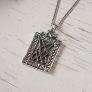 Sigil of Lucifer 男士吊坠项链 925 纯银 925 撒旦