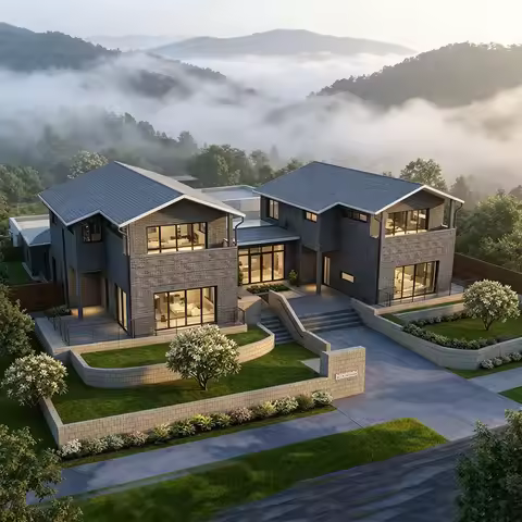 YG Luxury Light Steel Frame Villa Modular Prefab House 4 Bedroom Turnkey Smart System Australia Mark