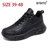 Big Size 39-48 High Top Platform Men Running Shoes Waterproof Leather Sport Sneakers Chunky Thick So