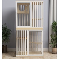 Sangkar Kucing Besar 3 Tingkat Rumah Kucing Kayu Tidur Cat Cage 4 Level Wood Cat House Wood Large Ca