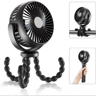Kipas Mini  Fan Stroller  Rechargeable Clip On Fan 4 Speeds 4000mAh Battery Mute Strong Wind Portabl