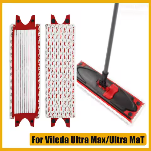 Microfiber Floor Mop Pads For Vileda Ultra Max Replacement Flat Mop Cloth Quick Drying Machine Washa
