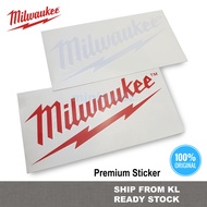 Original Milwaukee Limited Vinyl Sticker Logo Red &amp; White (Car, Automotive, Bike, Workshop, Wall, Packout, Tool box)