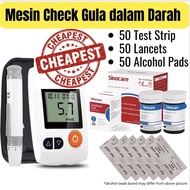 Blood Glucose Sugar Meter 50pcs Test strip Cek Gula Darah Kencing Manis Test Strip SINOCARE COFOE