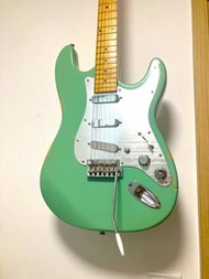 DIY Homemade Stratocaster Green Fender Squier Style Electric Guitar 電結他