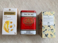 Twinings, Dilmah, and Whittard Tea