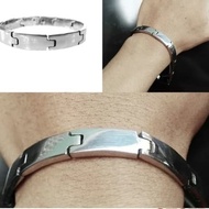 Gelang Titanium Pria Anti Karat Dan Anti Luntur Model Plat Terbaru Kekinian / Gelang Titanium Smti L