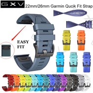 22mm/26mm  Silicone Quick Release Watch Band for Garmin Fenix 5/5x/6/6x Replacement Strap Easy Fit Watch Wrist Band