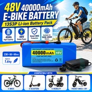 48V 40Ah 13S3P Lithium-Ion Battery Pack 18650 Electric Bicycle E-Bike Scooter Rechargeable BMS + Cha