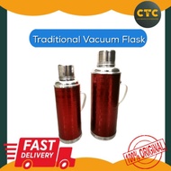 Plas air Panas traditional dengan Pemegang / Traditional Vacuum Flask Termos / Termos Merah /Traditi