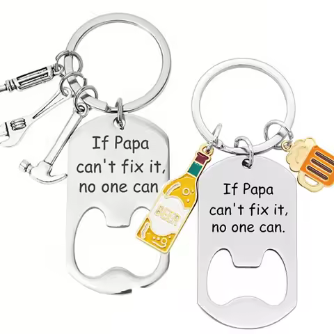 New Family Jewelry If Dad Papa Can`t Fix It, No One Can Man Father's Day Papa Birthday Party Charm G