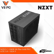 NZXT C 1200W PSU - C1200W Gaming PC Power Supply – ATX 3.0 – PCIe 5.0 12VHPWR Connector – 80 Plus Gold Efficiency – Fully Modular – Zero Fan Mode – Black Sleeved Cables – 10 Year Warranty – Black