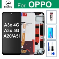 จอแอลซีดีสำหรับ A3x OPPO 4G 5G A20 CPH2681 A5i หน้าจอสัมผัสประกอบ Digitizer เครื่องมือเปลี่ยน + กาว 