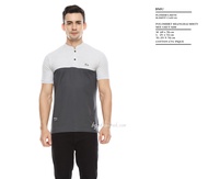 BAJUKECEE Kaos Berkerah Pria Dewasa Kombinasi 2 Warna Putih Abu Tua