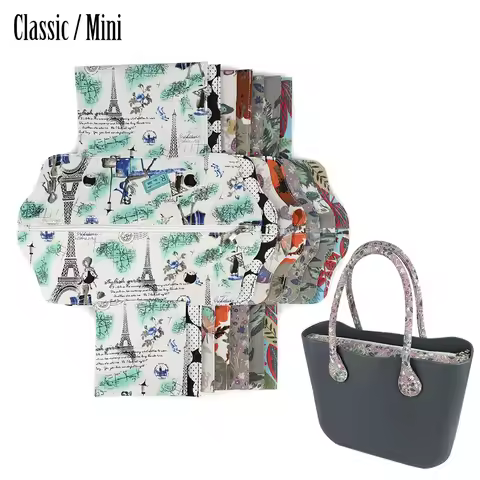 New 1 pc llarge capacity floral Canvas Fabric Organizer Inner Lining Insert for Obag Classic Standar