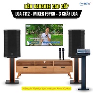 Dàn Karaoke Cao Cấp Cặp Loa 4112 Mixer F9Pro Dây Kết Nối Đi Kèm 3 Chân Loa Sang Trọng Miễn Phí Lắp Đ