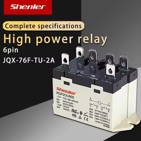 Shenler Small high power relay JQX-76F-TU-2A 220V 380V JQX-76F-BLD-2A 24VDC JQX-76F-BLU-2A 24VAC 380