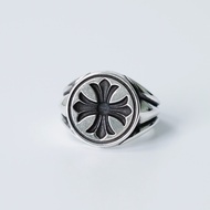 Chrome Hearts Chrome Hearts Chrome Hearts Chrome Hearts Seal Ring 925 Sterling Silver Handmade Cross