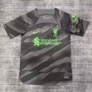 2023-2024 Liverpool's New Home Goalkeeper Jersey Liverpool's Latest Black Short-sleeved Football Jersey