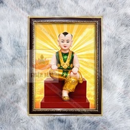 Double Emperor (Four Palaces) wall painting 36x48cm in glossy fabric, genuine composite frame.