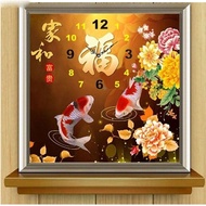 2023 New Round Diamond Painting Full Diamond Home and Rich Watch Fu Decoration beads painting