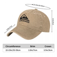 Quicksilver Logo Adult Washed Cowboy Hat 100% Cotton Curved Brim Sun Hat Simple Casual All-Match Neu