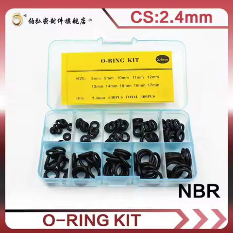 Thickness 2.4mm Nitrile Rubber Ring NBR O Ring Seal Nitrile Sealing O-rings NBR Washer oring set Ass