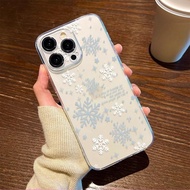 Christmas Snowflake Case for Samsung S21 FE S22 S23 Plus S24 S25 Ultra A35 A71 Shockproof Casing Sof