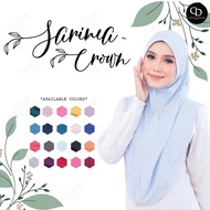 [11-20] Tudung Sarung Sarima Crown Plain Mosscrepe Scuba Awning Instant (Saiz-M,L,XL)