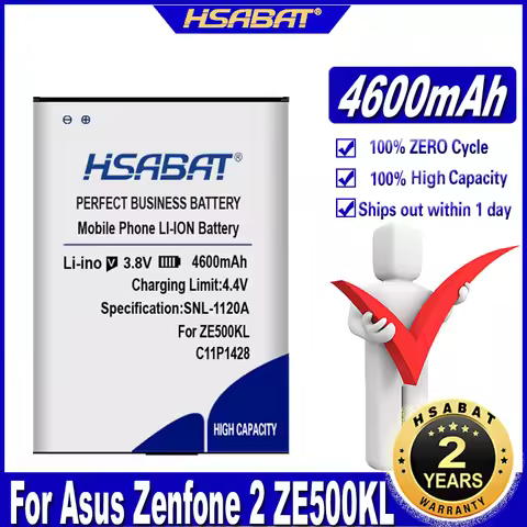 HSABAT 4600mAh C11P1428 Battery for Asus Zenfone 2 Zenfone2 Laser ZE500KL ZE500KG Zenfone 2 Laser 5"