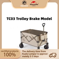 Naturehike TC03 Folding Cart Outdoor Collapsible Camping Trolley Wagon With Brake Wheel