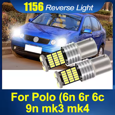 2pcs LED Reverse Light Bulb Lamp P21W 1156 BA15S Canbus For Polo (6n 6r 6c 9n mk3 mk4 mk5)1995-2017 
